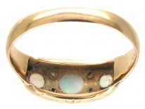 Victorian 15ct Gold Opal & Diamond Ring