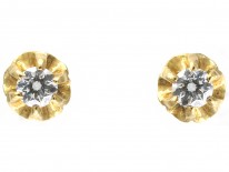 18ct Gold & Diamond Solitaire Earrings