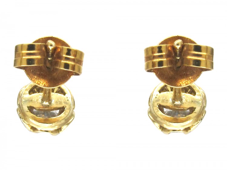 18ct Gold & Diamond Solitaire Earrings