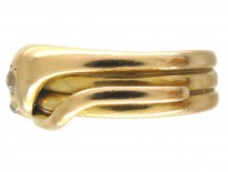 Victorian 18ct Gold & Diamond Snake Ring