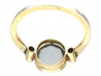 Edwardian 18ct Gold & Platinum Aquamarine & Diamond Ring