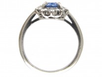 Art Deco Oval Sapphire & Diamond Ring