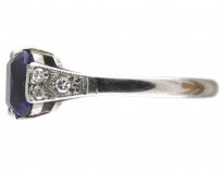 18ct & Platinum Art Deco Amethyst & Diamond Ring