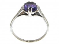 18ct & Platinum Art Deco Amethyst & Diamond Ring
