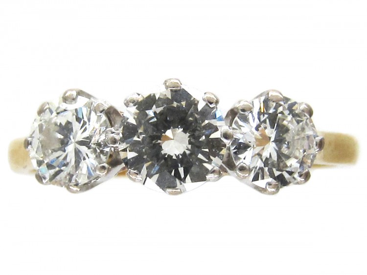 Art Deco Three Stone Diamond Ring