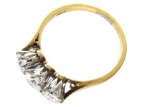 Art Deco Three Stone Diamond Ring