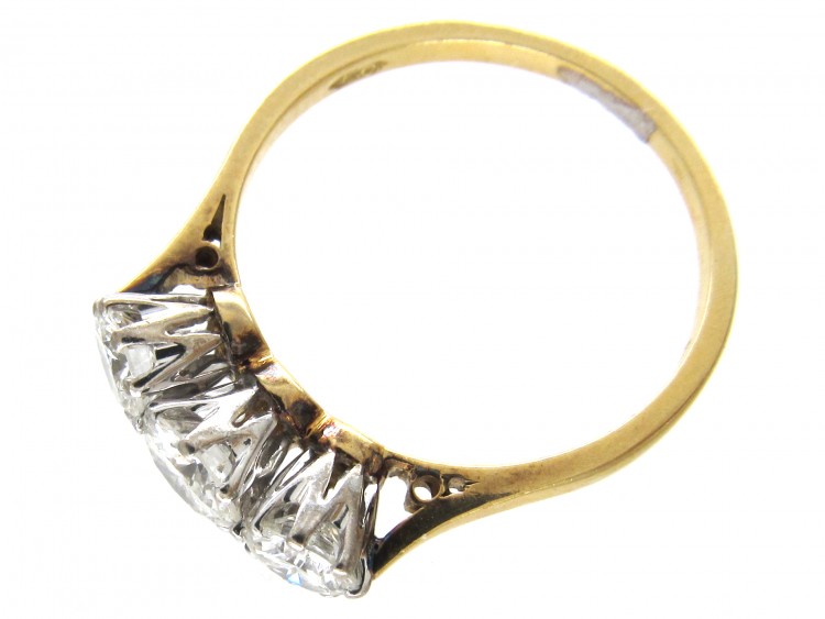 Art Deco Three Stone Diamond Ring