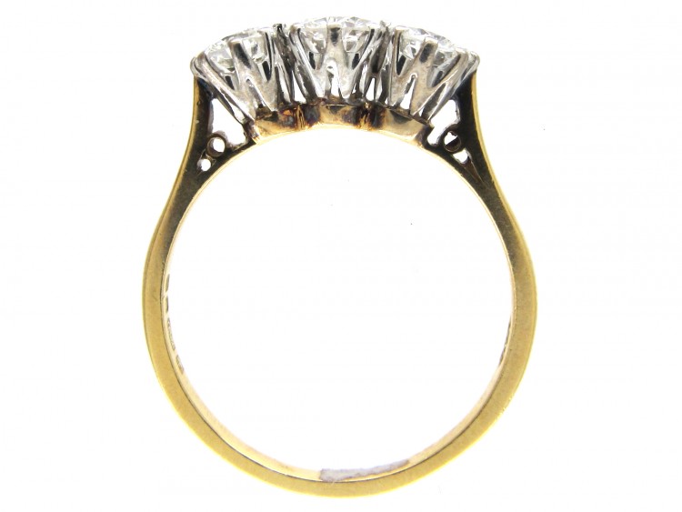 Art Deco Three Stone Diamond Ring