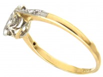 Edwardian Flower Cluster Ring with Diamond Shoulders