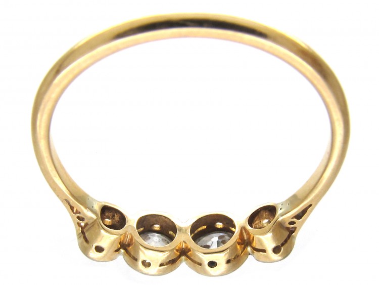 18ct & Platinum Art Deco Diamond Four Stone Ring