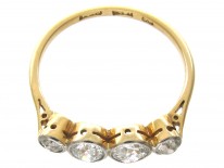 18ct & Platinum Art Deco Diamond Four Stone Ring