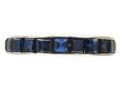 Art Deco 18ct White Gold & Sapphire Eternity Ring