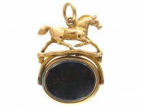 Victorian 15ct Gold Revolving Seal with Trotting Horse
