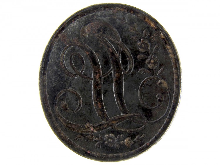 Georgian Steel Seal with H Monogram