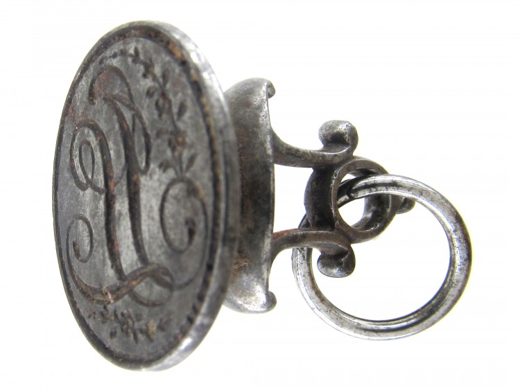 Georgian Steel Seal with H Monogram