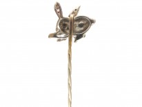 Edwardian Rose Diamond & Ruby Rabbit Stickpin