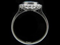 Art Deco Black Opal & Diamond Cluster Ring