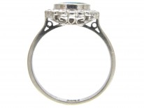 Art Deco Black Opal & Diamond Cluster Ring