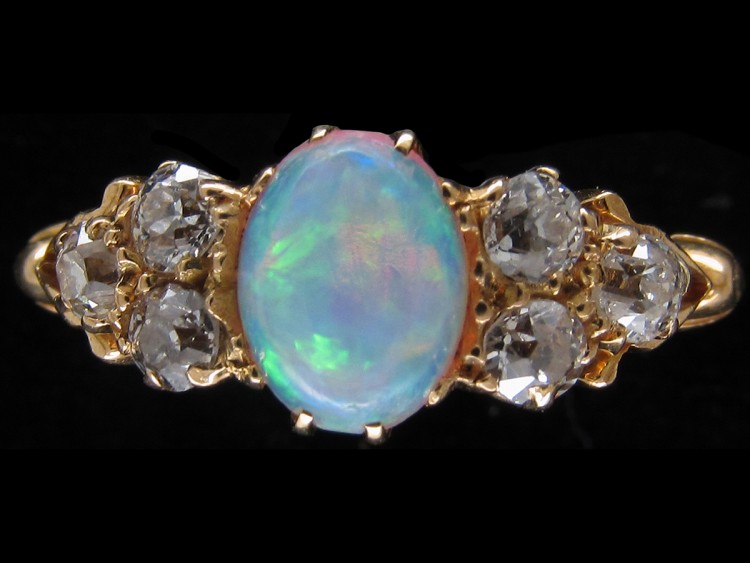 Victorian Opal & Diamond Ring