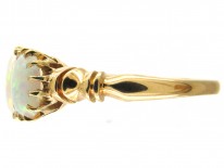 Victorian Three Stone Opal & Diamond Ring