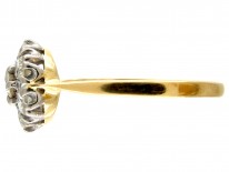 Edwardian 18ct Gold & Platinum Diamond Cluster Ring