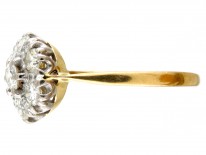 Edwardian 18ct Gold & Platinum Diamond Cluster Ring