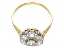 Edwardian 18ct Gold & Platinum Diamond Cluster Ring