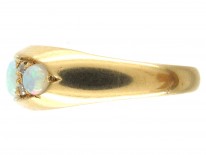 Victorian 18ct Gold Opal & Diamond Ring