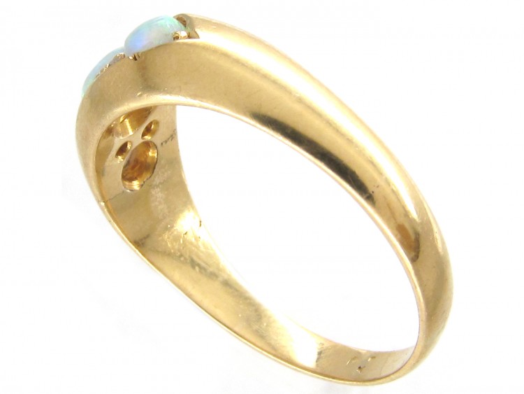 Victorian 18ct Gold Opal & Diamond Ring
