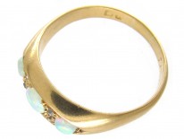 Victorian 18ct Gold Opal & Diamond Ring