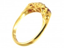 Edwardian 18ct Gold Ruby & Diamond Ring