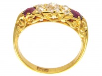 Edwardian 18ct Gold Ruby & Diamond Ring