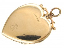 9ct Back & Front Heart Locket set with a Diamond
