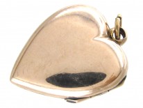 9ct Back & Front Heart Locket set with a Sapphire