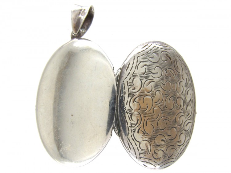 Silver Oval Locket
