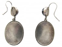 Victorian Banded Onyx Drop Earrings