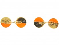Art Deco 14ct Gold & Carnelian Cufflinks