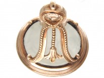 Large Georgian Grey Chalcedony Seal with Ducal Coat of Arms