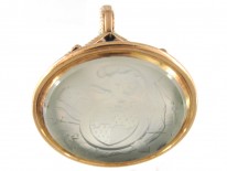 Large Georgian Grey Chalcedony Seal with Ducal Coat of Arms