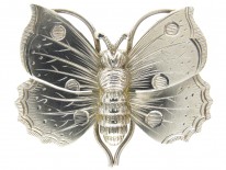 Victorian Silver Butterfly Brooch