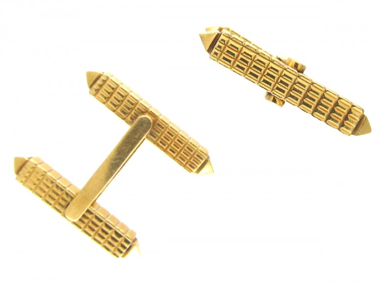 18ct Gold Baton Cufflinks