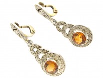 Theodor Farhner Silver & Citrine Earrings