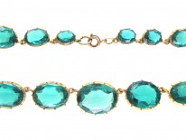 Georgian Graduated Green Paste Necklace