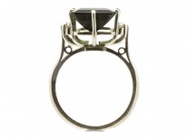 18ct White Gold Tourmaline & Diamond 1950s Ring