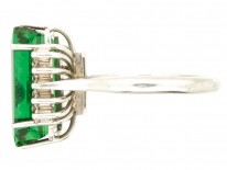 18ct White Gold Tourmaline & Diamond 1950s Ring