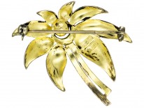 Theodor Farhner Silver Gilt & Marcasite Flower Brooch