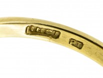 Art Deco Diamond & Citrine Square Ring