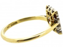 Art Deco Diamond & Citrine Square Ring