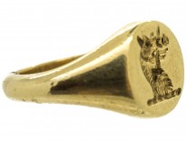 9ct Gold Signet Ring with Griffin Intaglio
