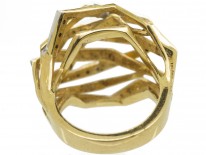 18ct Gold & Diamond 1970s Openwork Ring
